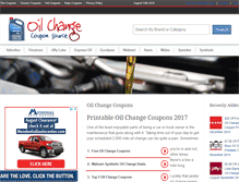 Tablet Screenshot of oilchangecouponsource.com